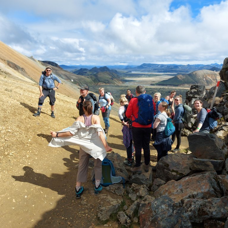Áning á leið á Brennisteinsöldu